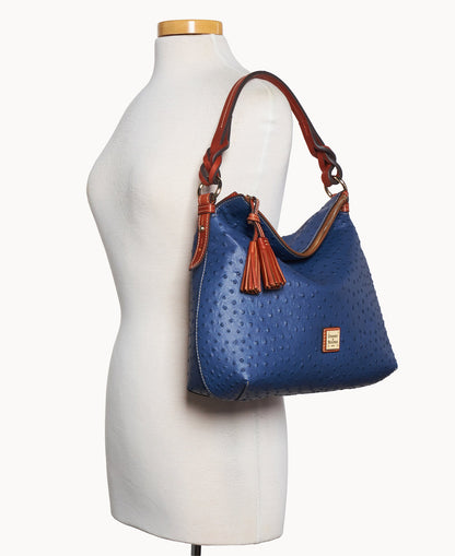 Ostrich Twist Strap Hobo