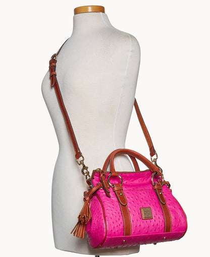 Ostrich Satchel With Pocket